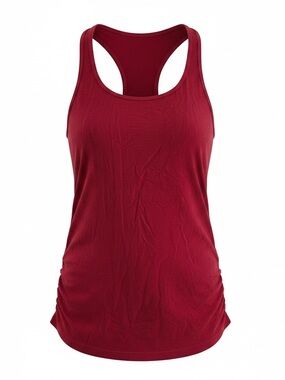 Lucy | Longline ruched sides stretch racer back athletic tank top size small